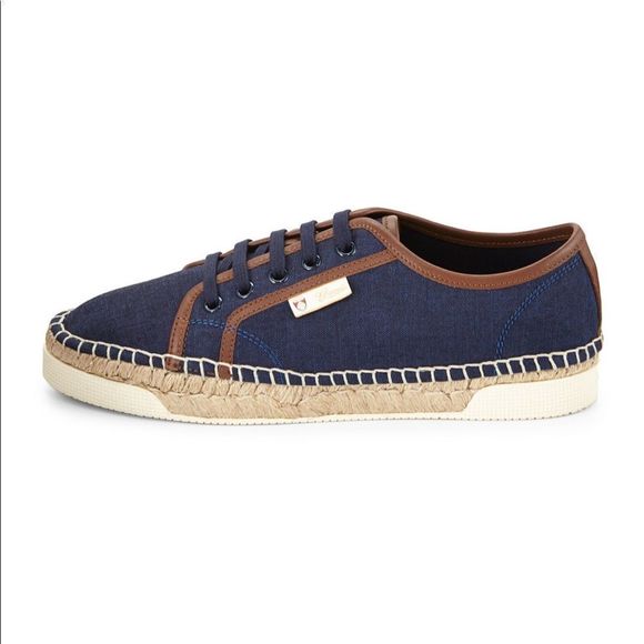 Gucci Shoes - Gucci Esivissa Denim Espadrille Sneaker Indigo/Brown